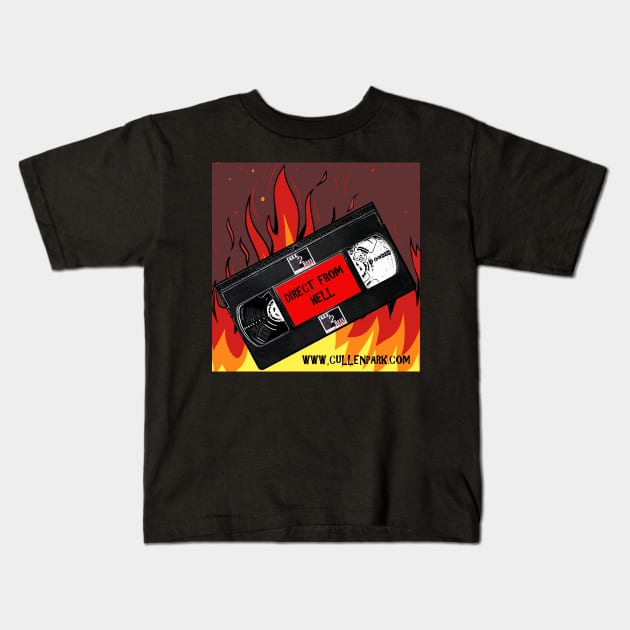 ALL2REELTOO DIRECT FROM HELL LOGO Kids T-Shirt by CullenPark